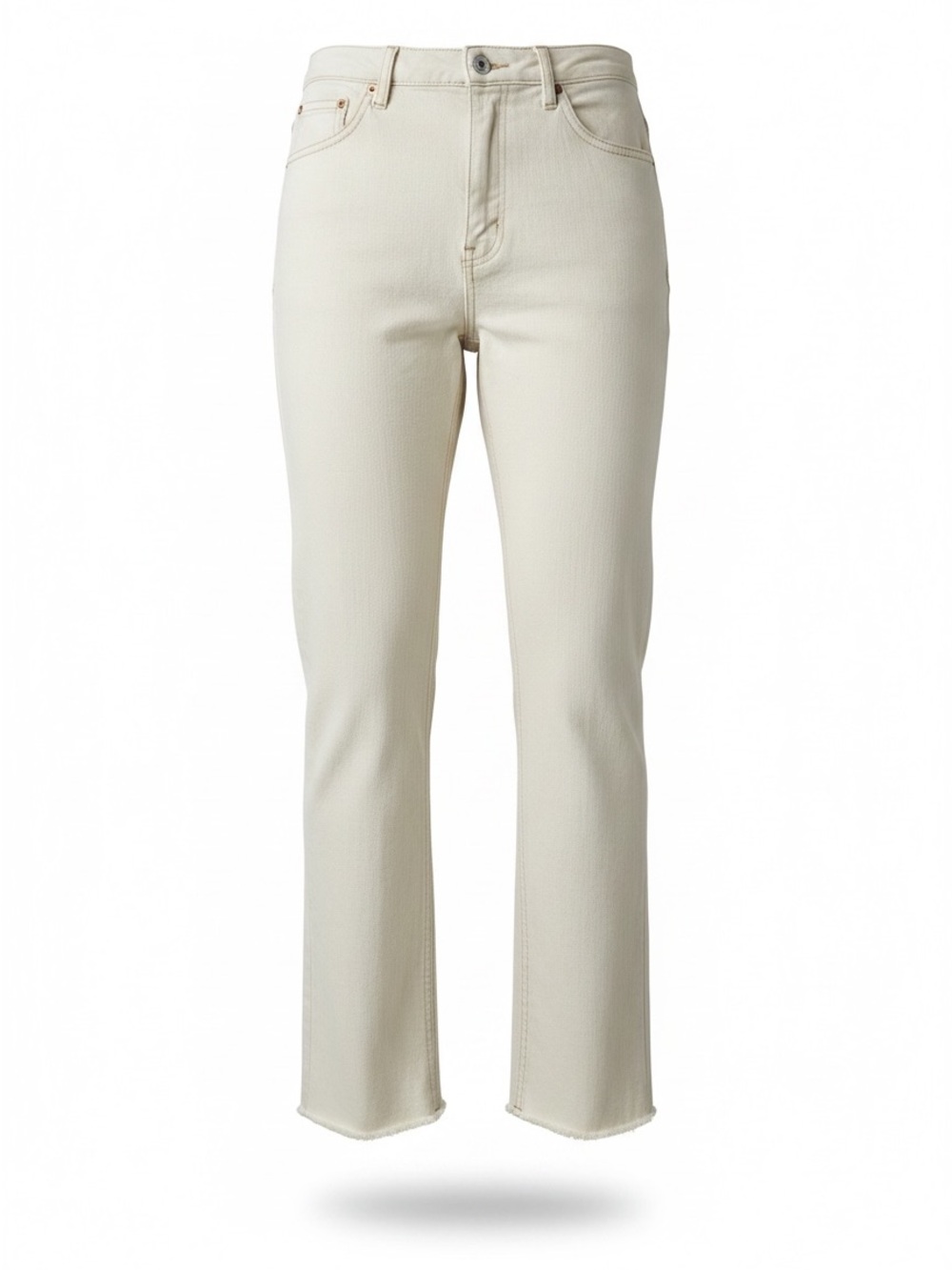 Topshop Men’s Cream Straight-Leg Jeans